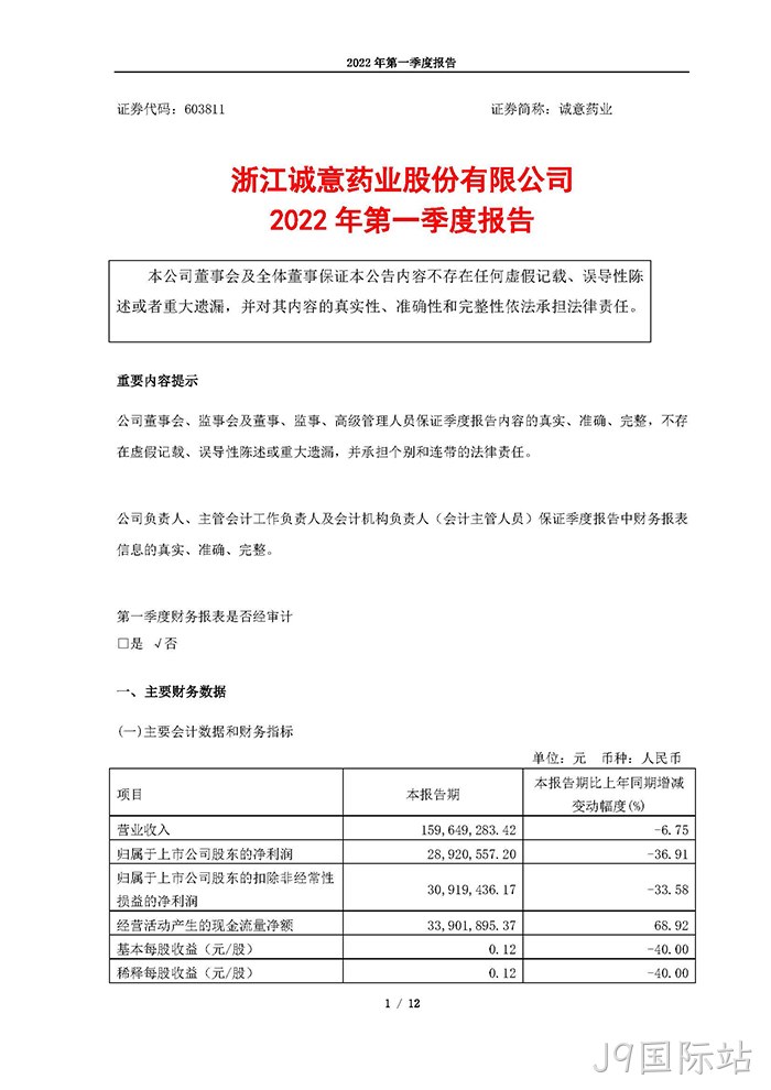J9国际站2022年第一季度报告_页面_01